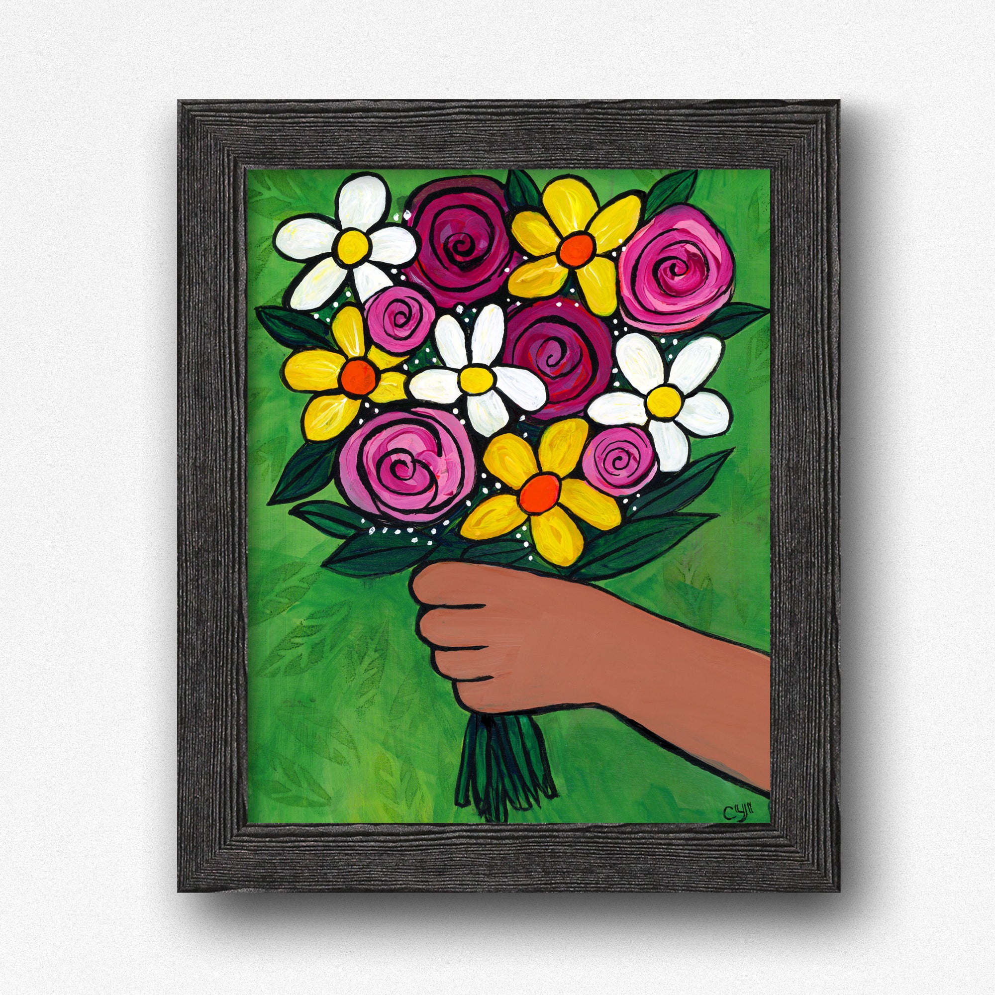 Flowers for You Bouquet Print - Colorful Floral Art Print