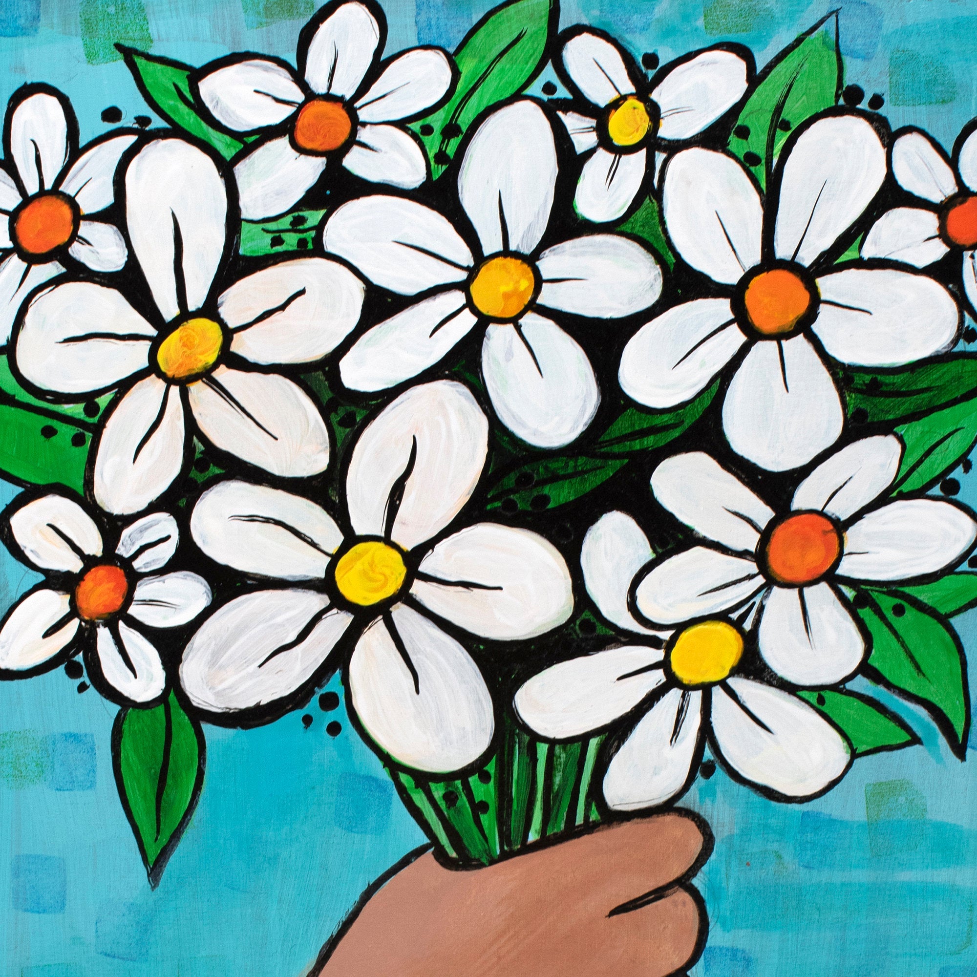 I Picked Them For You - Original Flower Bouquet Painting