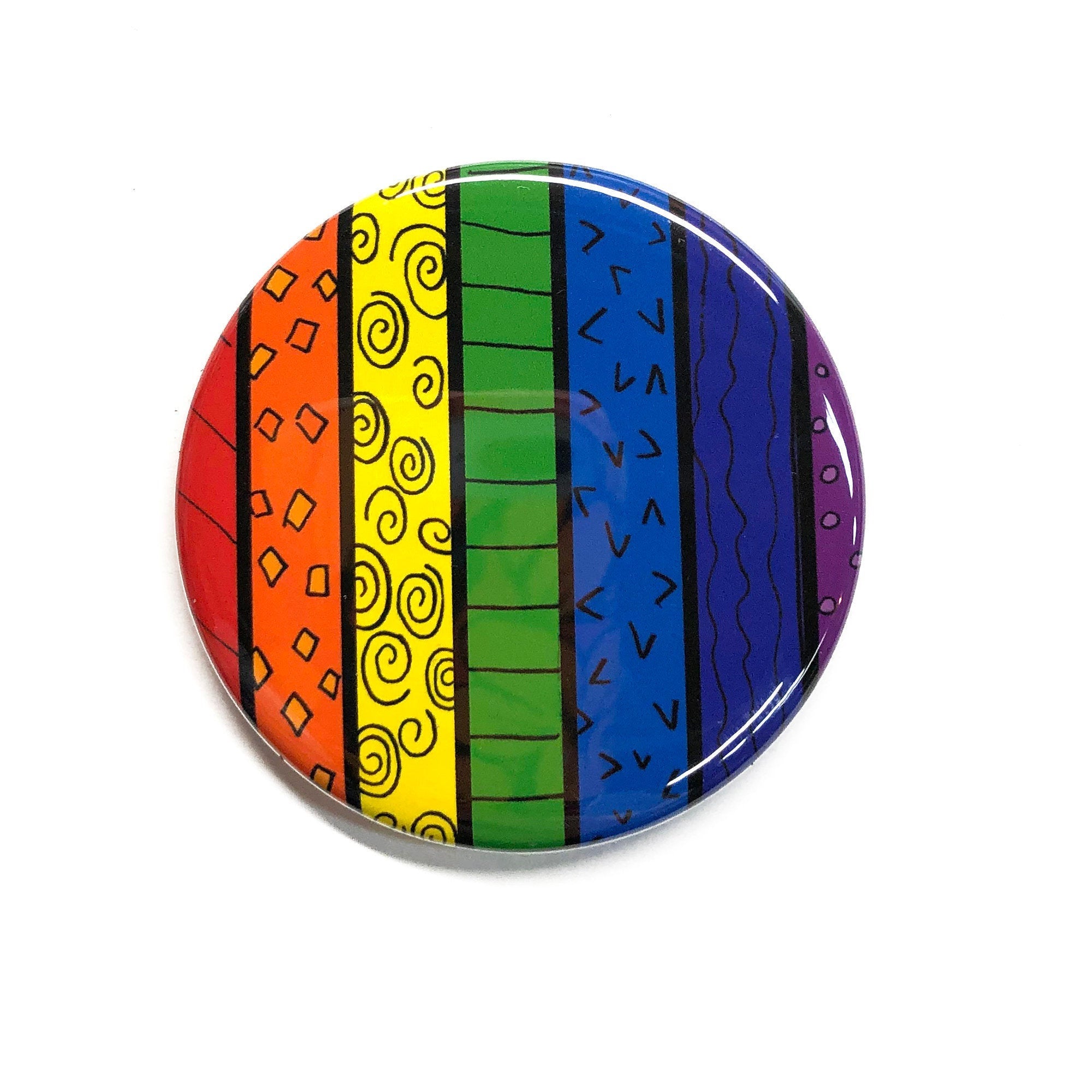 Rainbow Pin, Magnet, or Pocket Mirror