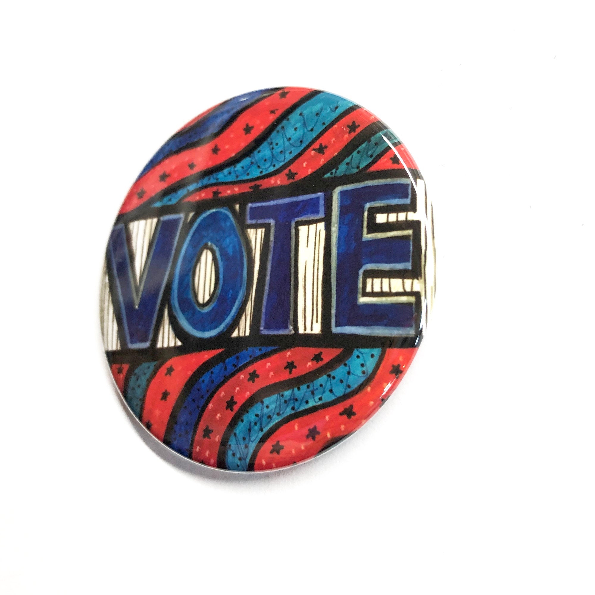 Vote Pin Back Button or Magnet