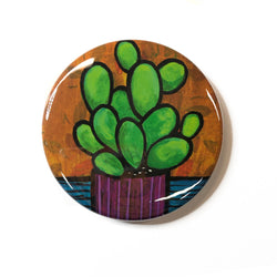 Cactus Magnet, Pin Back Button, or Pocket Mirror - 1 inch, 1 1/4 inch, 2 1/4 inch - Succulent Lover Gift, Cactus Plant