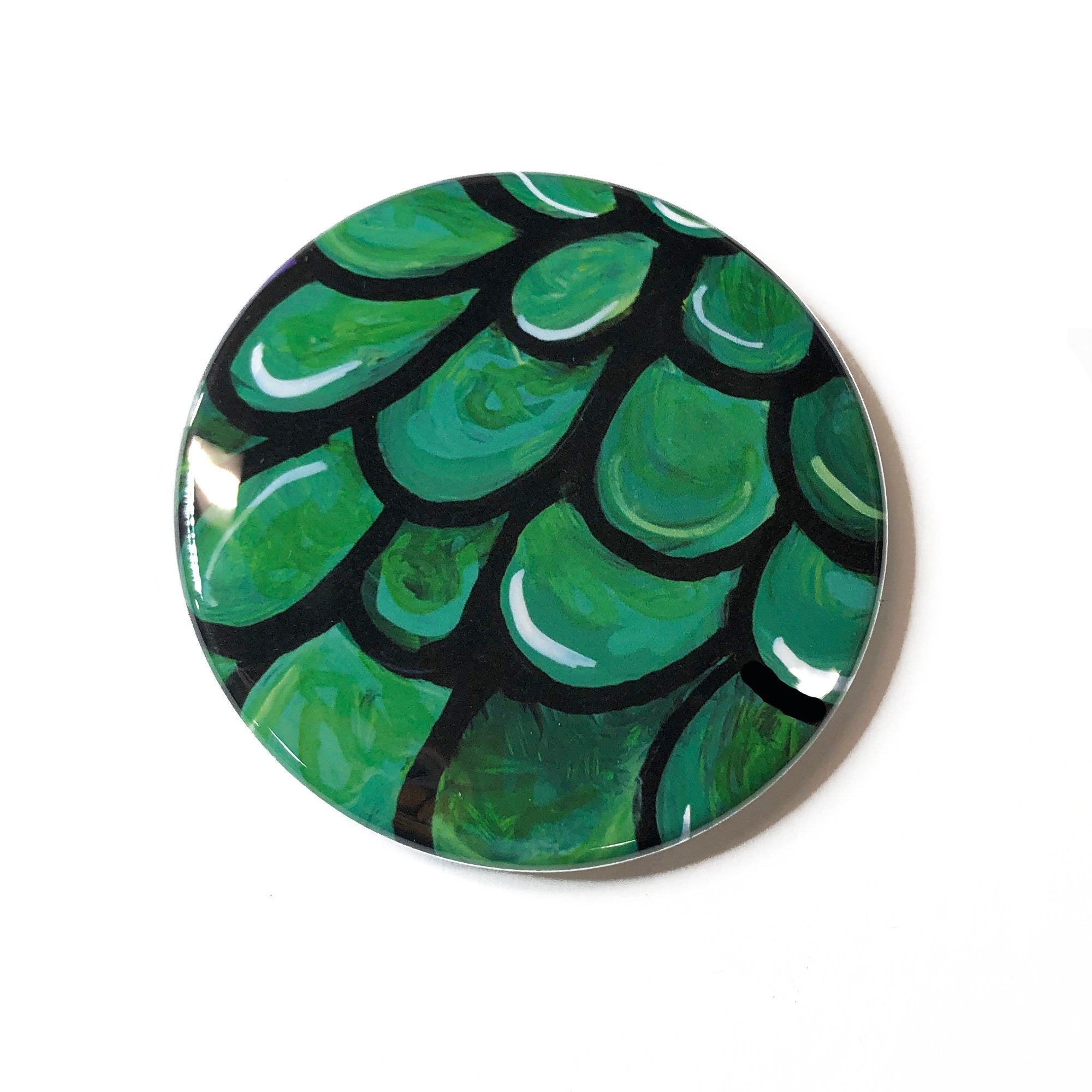 Jade Plant Magnet, Pin Back Button, or Pocket Mirror - Succulent Lover Gift, Party Favor - Fridge Magnet, Pinback, or Purse Mirror