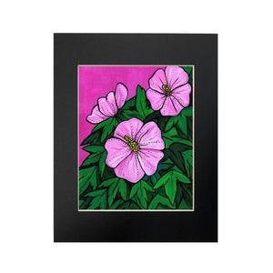 Pink Hibiscus Art Print - Tropical Flower Print - Pink and Green Floral Wall Art Decor by Claudine Intner - 8x10 with optional mat