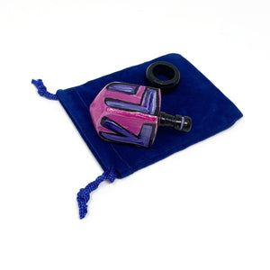 Purple and Pink Dreidel with Display Stand - Hand Painted Gift for Hanukkah by Claudine Intner
