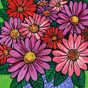 Toile Peinture Fleurs - Couleurs - Gerbera - Roses - 60x40 cm - Décoration murale Toile Peinture Fleurs - Couleurs - Gerbera - Roses - 60x40 cm - Décoration murale