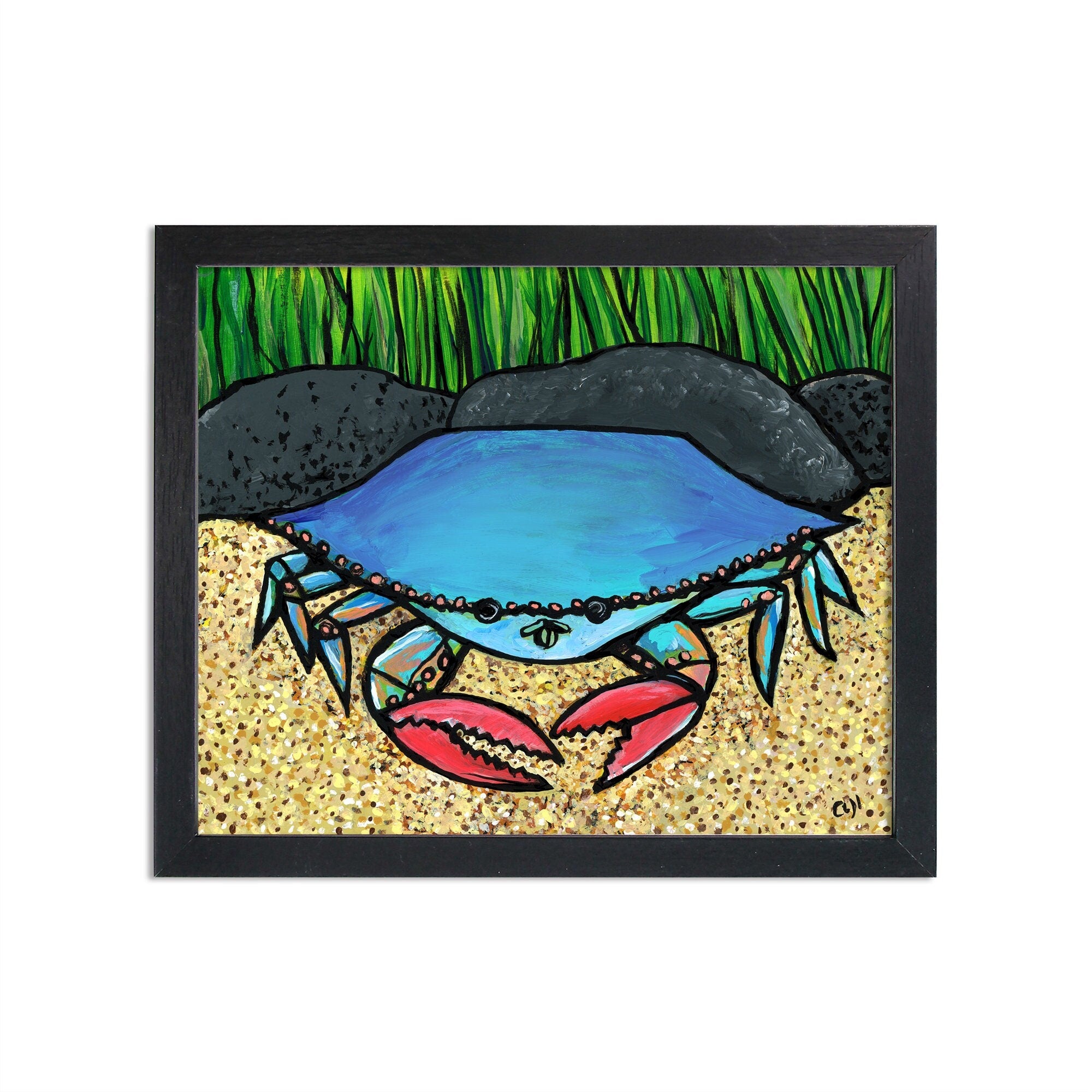 Blue Crab Print - Chesapeake Bay Blue Crab Art Print - Fine Art Giclée - Maryland Virginia Eastern Shore