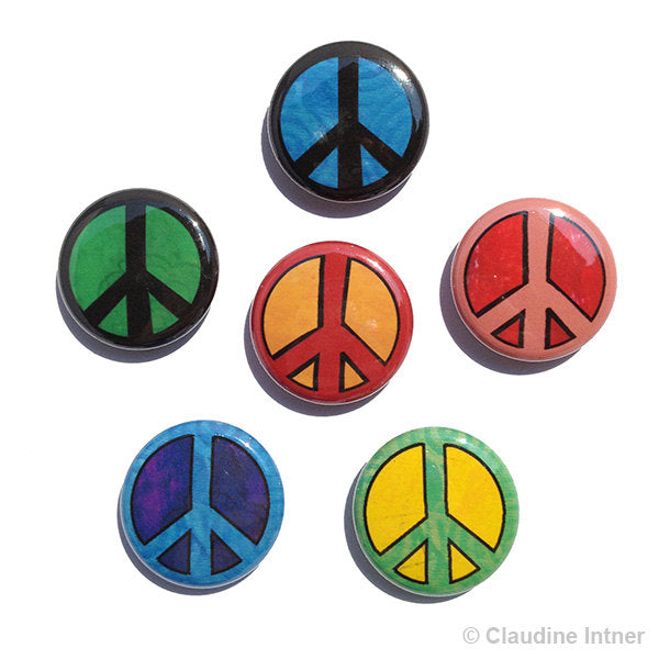 Peace Sign Magnets or Peace Sign Pins