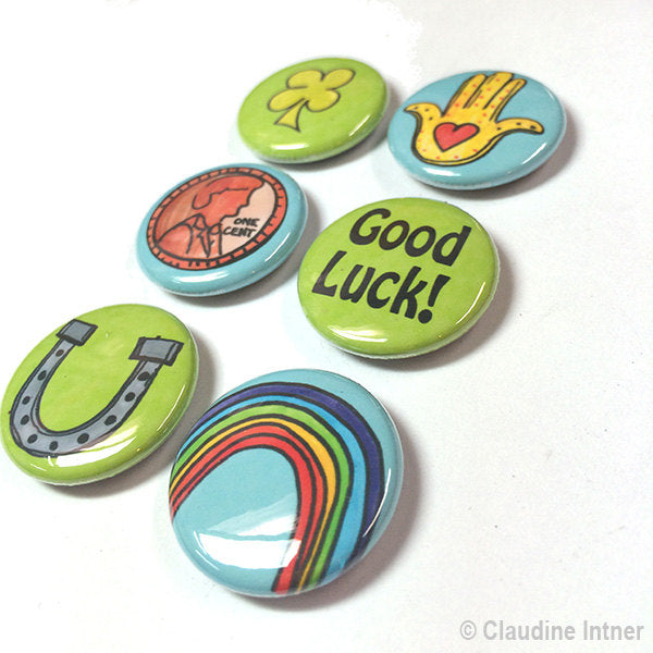 Good Luck Magnet or Pin Set