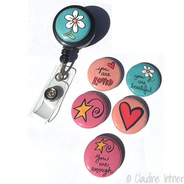 Badge Reel, Insirational Quote Retractable Badge Holder, You Got