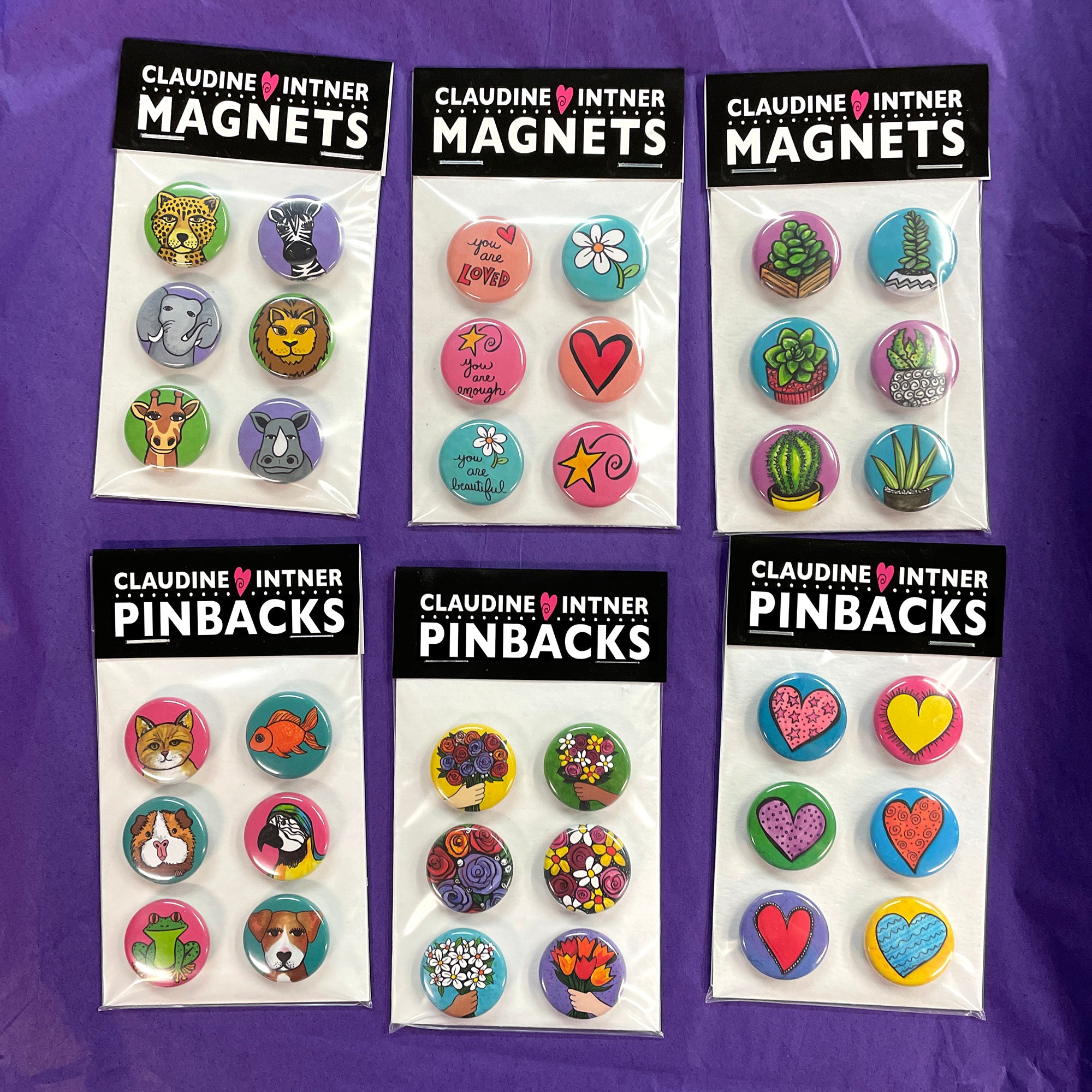 Artist Magnet or Pin Set