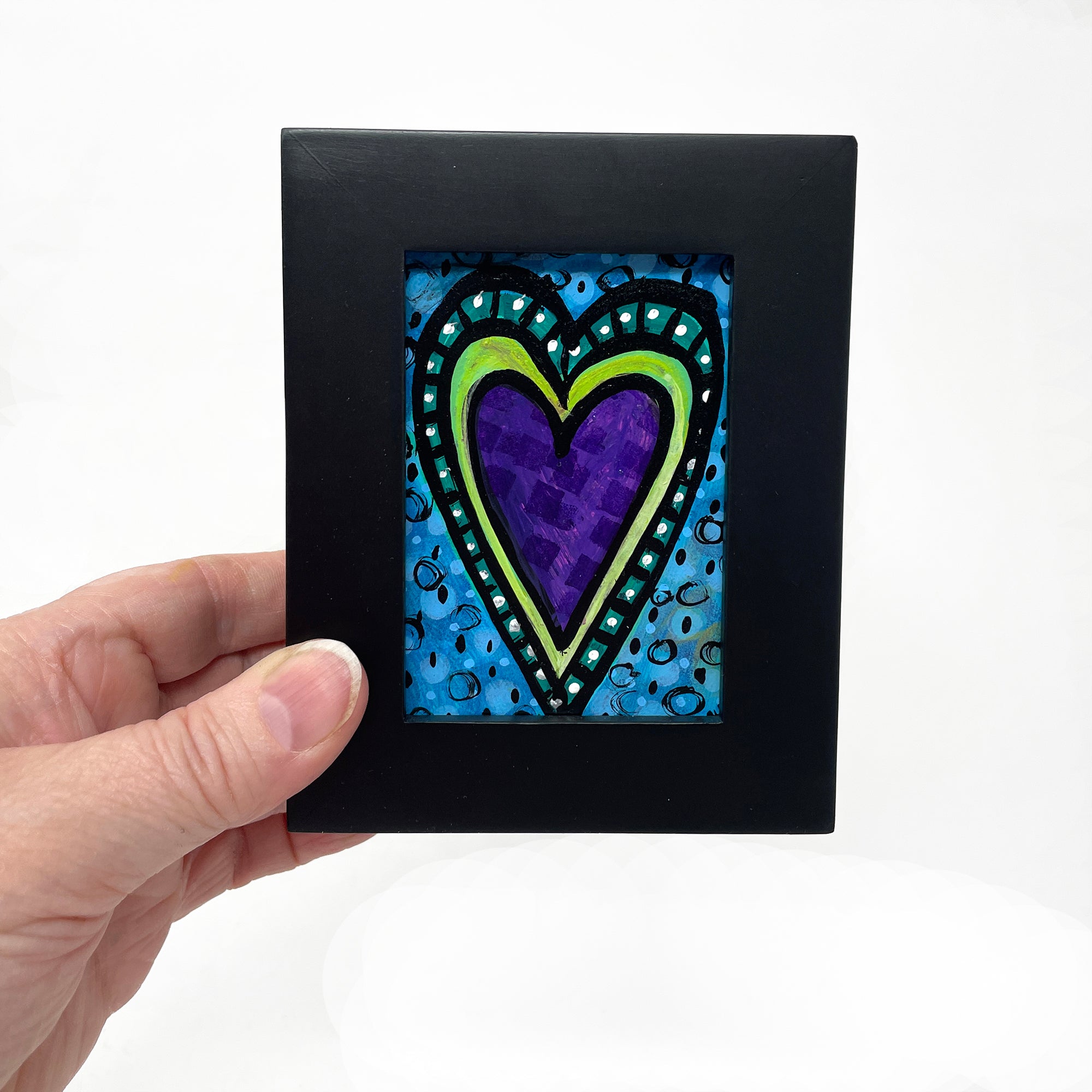 Purple Heart Mini Painting