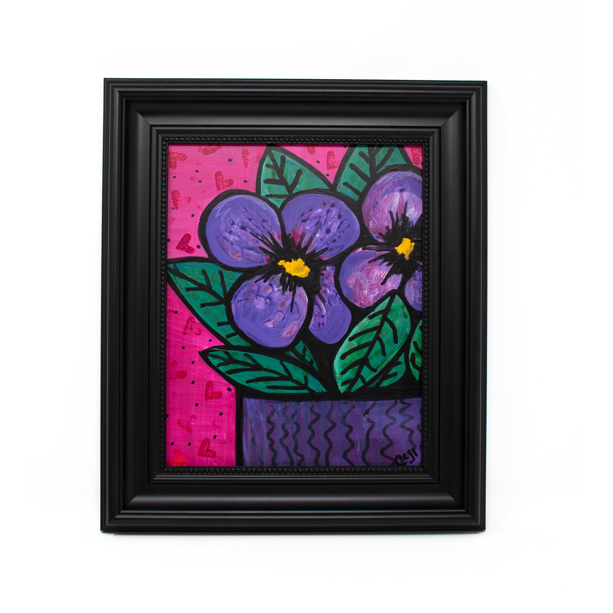 Purple Pansy Painting